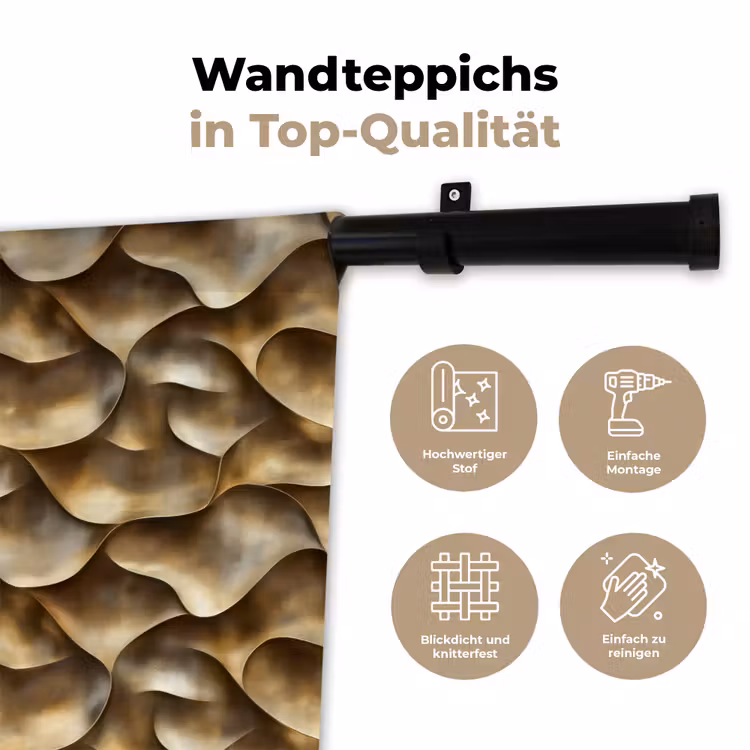 Abstract - Antiek - Goud Wandkleed katoen klein 269 -tsfeer2_DE