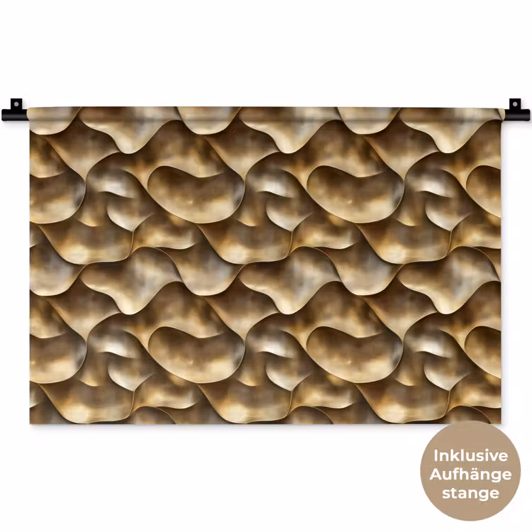Abstract - Antiek - Goud Wandkleed katoen klein 269 -t3d_DE