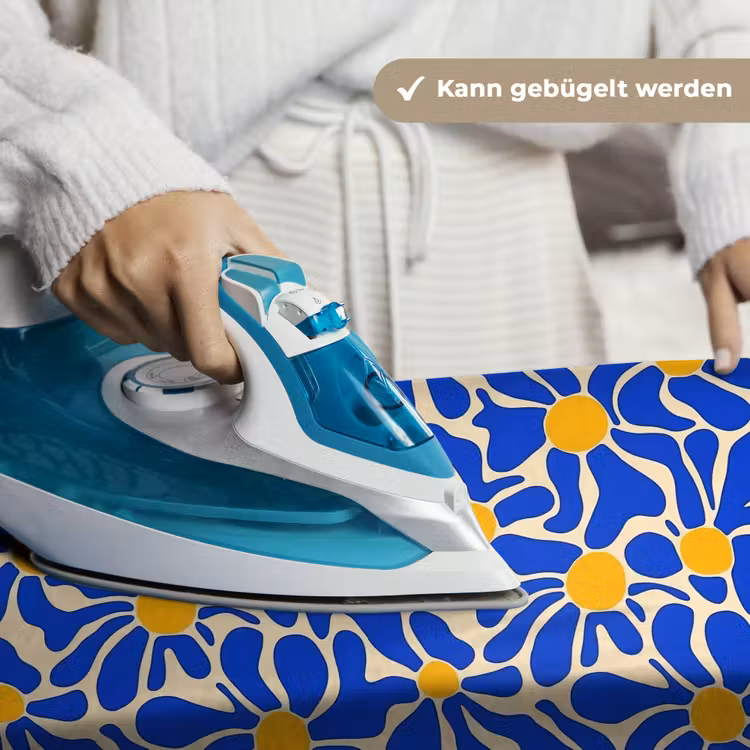 Abstract - Bloem - Blauw Wandkleed katoen klein 269 -tsfeer9_DE