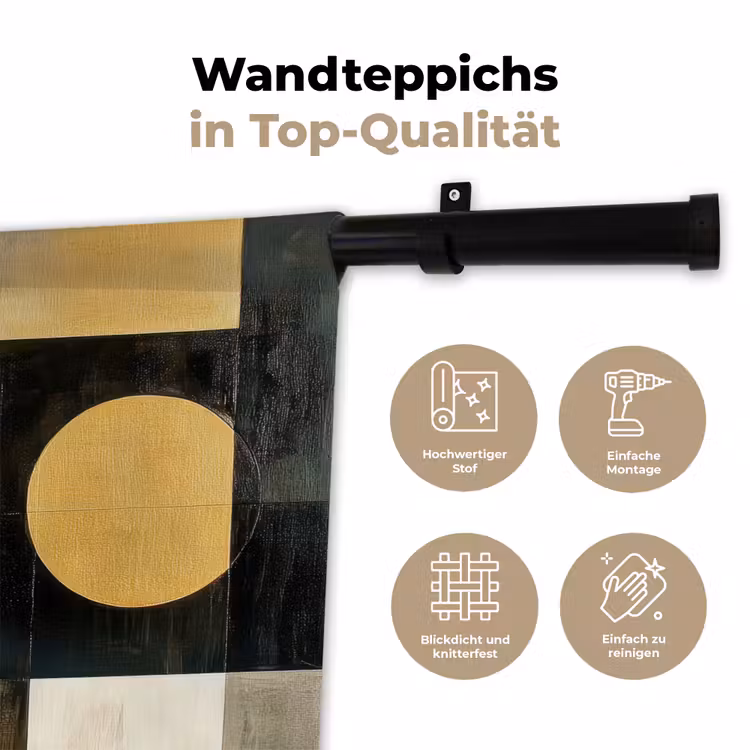 Abstract - Goud - Brons - Vormen - Geometrisch Wandkleed katoen klein -tsfeer2_DE