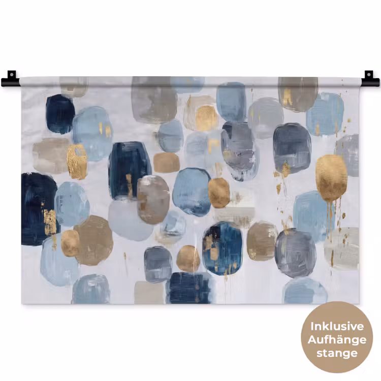 Abstract - Goud - Vormen Wandkleed katoen klein -t3d_DE
