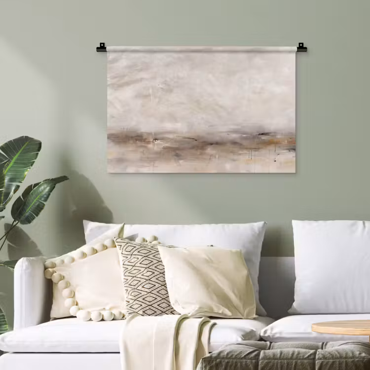 Abstrakt - Landschap - Modern - Beige - Kunst Wandkleed katoen klein -sfeer7