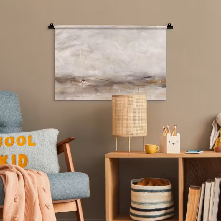 Abstrakt - Landschap - Modern - Beige - Kunst Wandkleed katoen klein -wsfeer4_kind