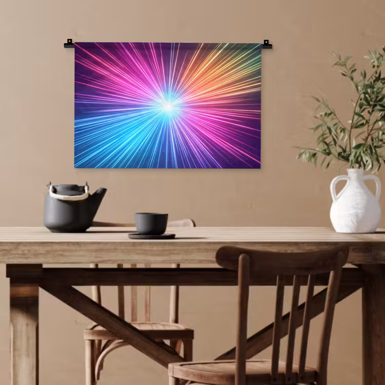 Abstract - Light - Burst - Modern - Colorful Wandkleed katoen klein -sfeer6