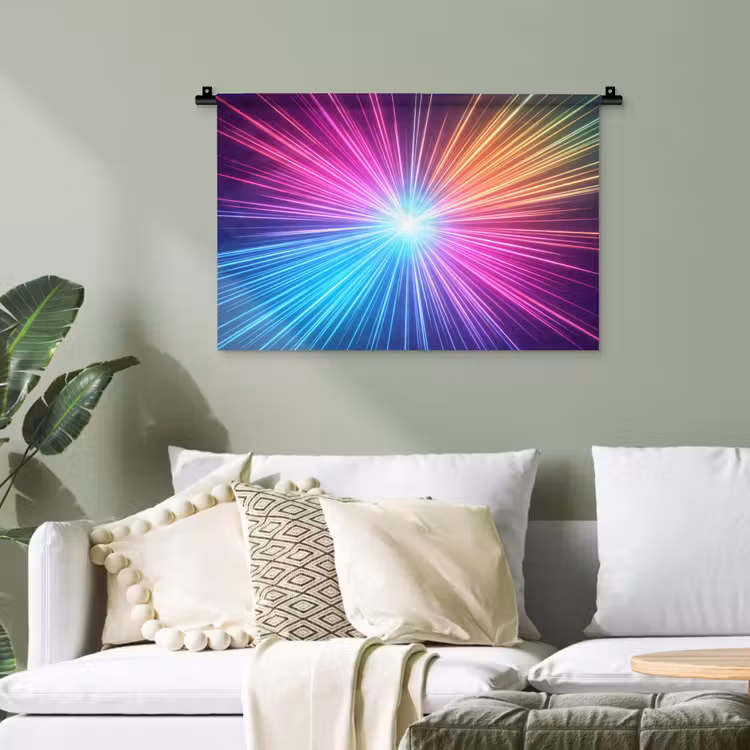Abstract - Light - Burst - Modern - Colorful Wandkleed katoen klein -sfeer7
