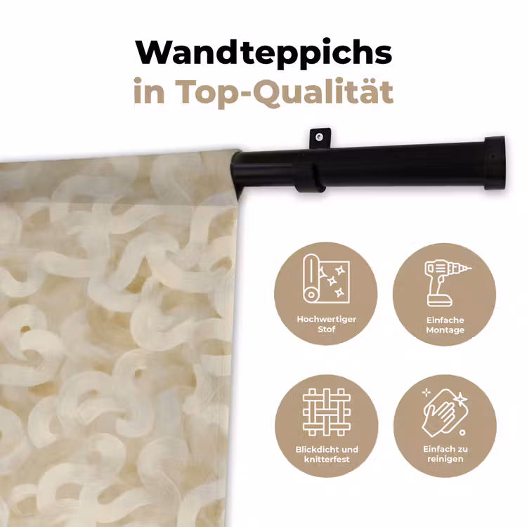 Abstract - Lijnen - Beige Wandkleed katoen klein 269 -tsfeer2_DE