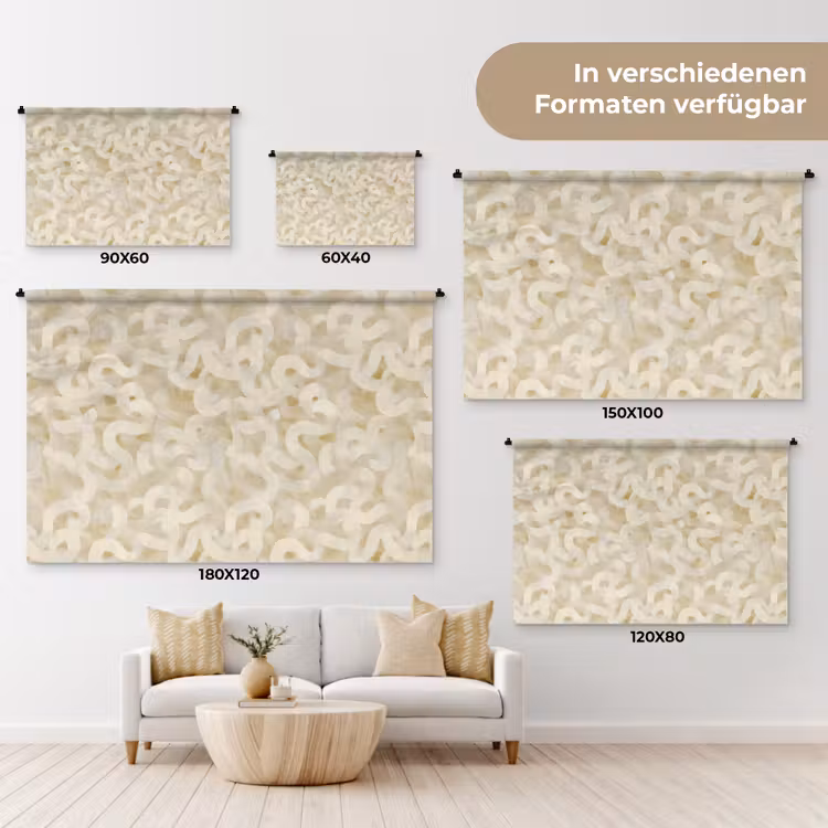 Abstract - Lijnen - Beige Wandkleed katoen klein 269 -tsfeer8_DE