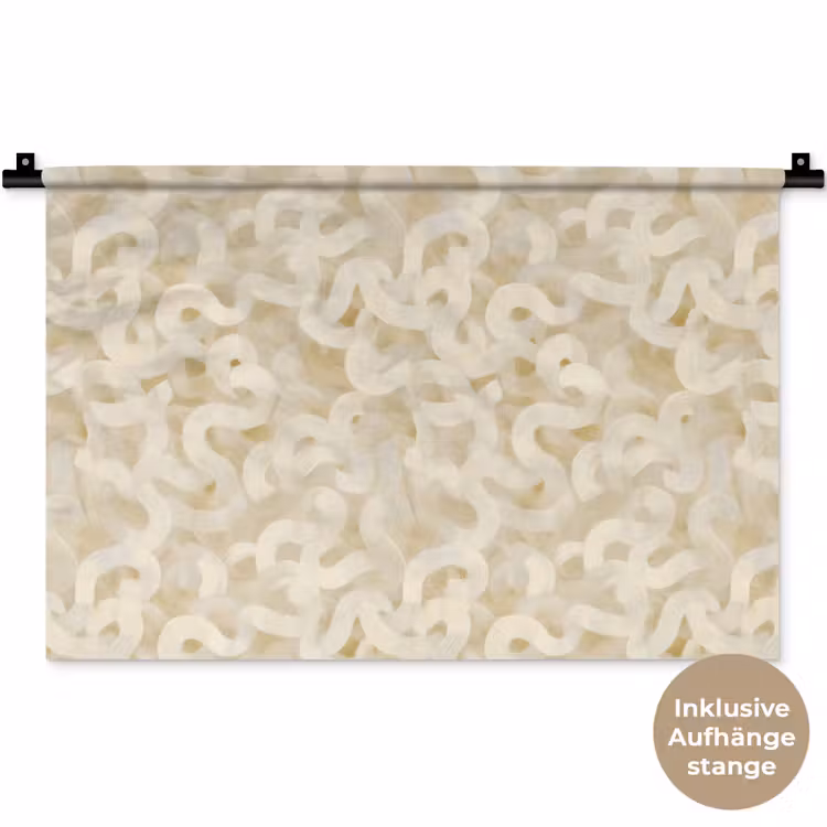 Abstract - Lijnen - Beige Wandkleed katoen klein 269 -t3d_DE