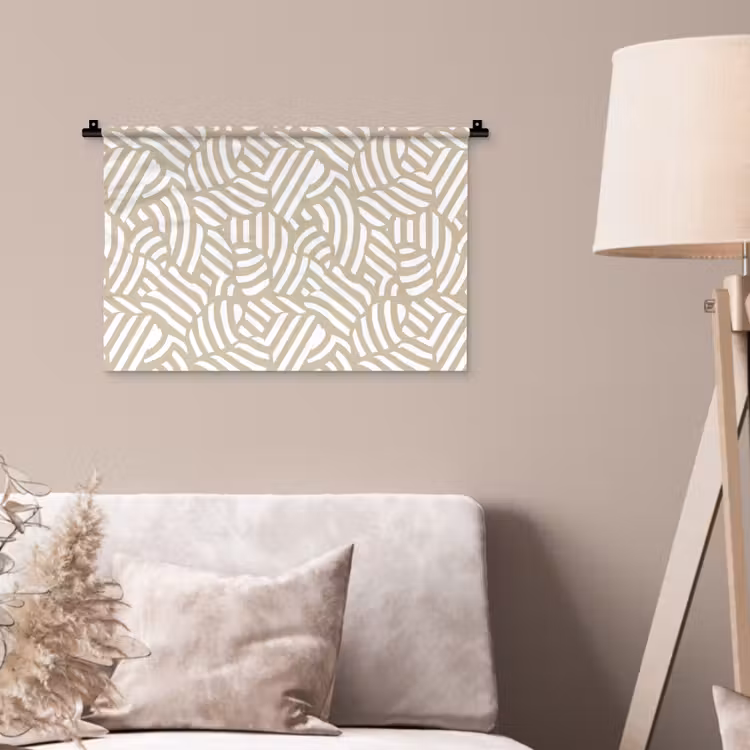 Abstract - Modern - Beige Wandkleed katoen klein 269 -sfeer4