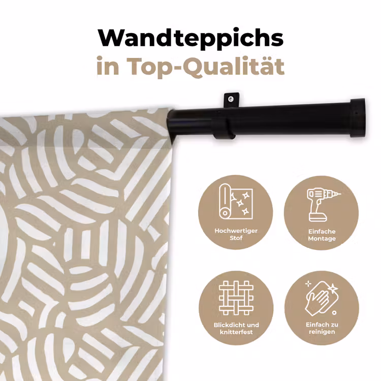 Abstract - Modern - Beige Wandkleed katoen klein 269 -tsfeer2_DE