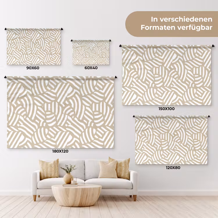 Abstract - Modern - Beige Wandkleed katoen klein 269 -tsfeer8_DE