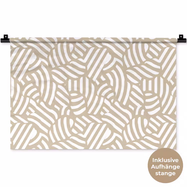 Abstract - Modern - Beige Wandkleed katoen klein 269 -t3d_DE