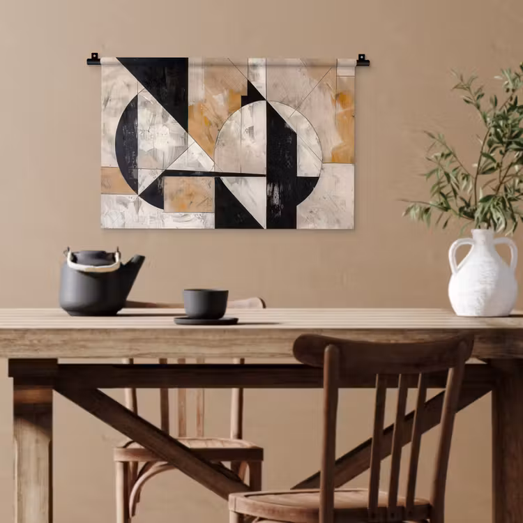 Abstract - Modern - Geometrisch - Pastel Wandkleed katoen klein -sfeer6