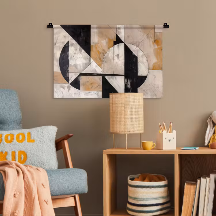 Abstract - Modern - Geometrisch - Pastel Wandkleed katoen klein -wsfeer4_kind