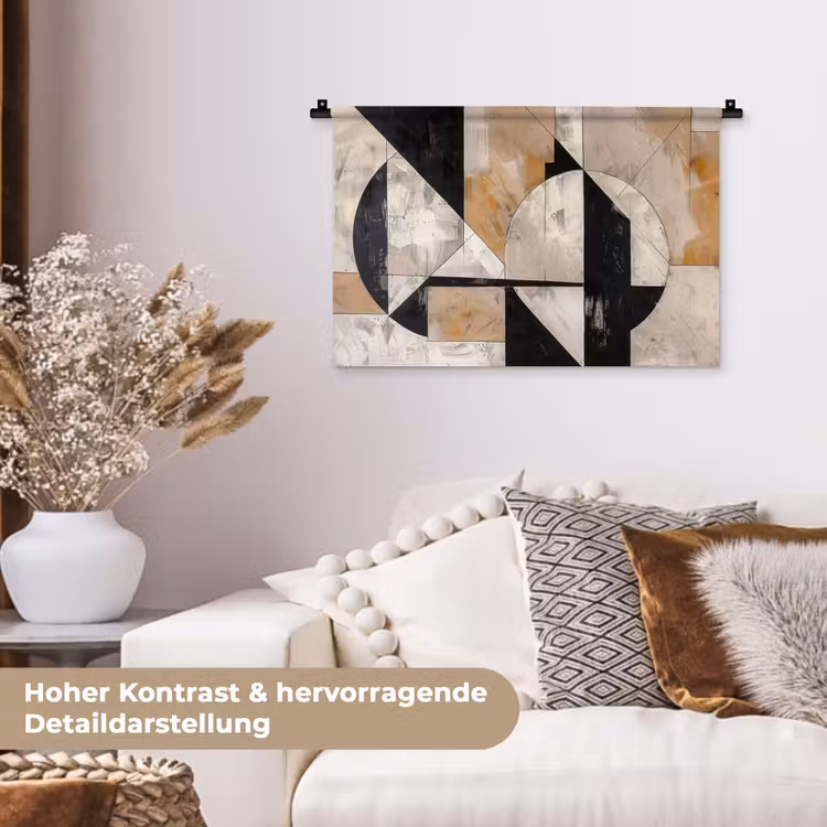 Abstract - Modern - Geometrisch - Pastel Wandkleed katoen klein -tsfeer1_DE