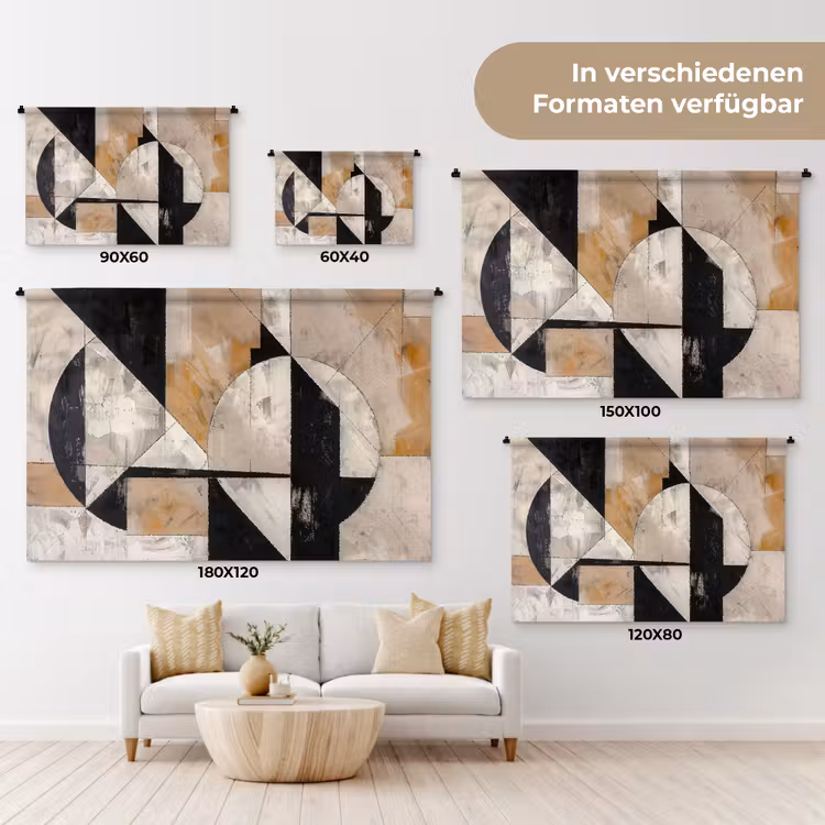 Abstract - Modern - Geometrisch - Pastel Wandkleed katoen klein -tsfeer8_DE