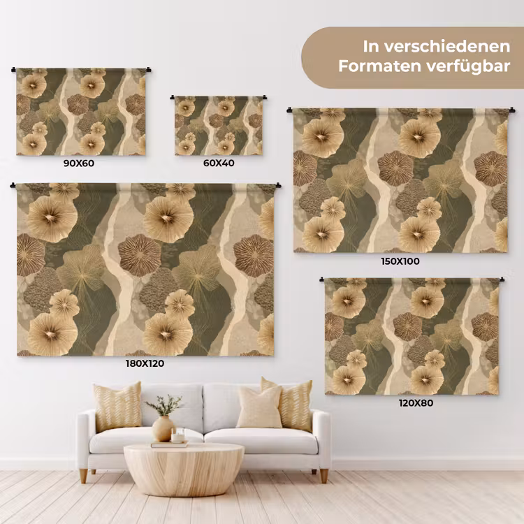 Abstract - Modern - Groen Wandkleed katoen klein 269 -tsfeer8_DE