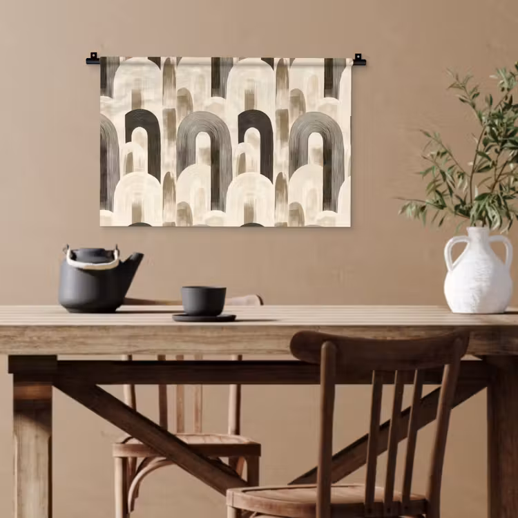 Abstract - Patroon - Bogen Wandkleed katoen klein 269 -sfeer6