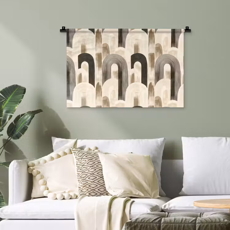 Abstract - Patroon - Bogen Wandkleed katoen klein 269 -sfeer7
