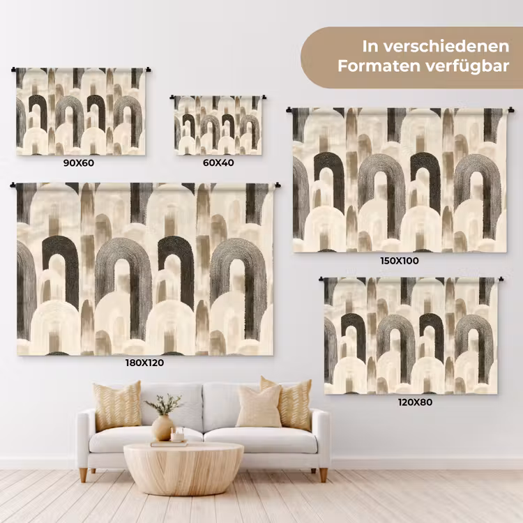Abstract - Patroon - Bogen Wandkleed katoen klein 269 -tsfeer8_DE