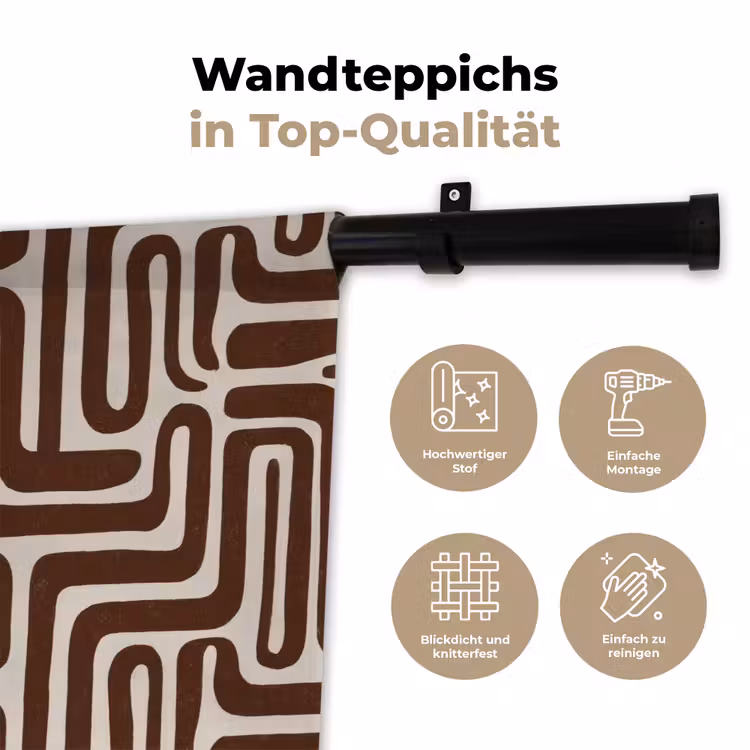 Abstract - Patroon - Bruin Wandkleed katoen klein 269 -tsfeer2_DE