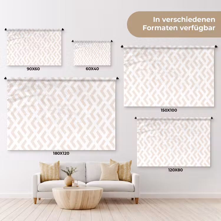 Abstract - Patronen - Design - Lijn Wandkleed katoen klein 269 -tsfeer8_DE