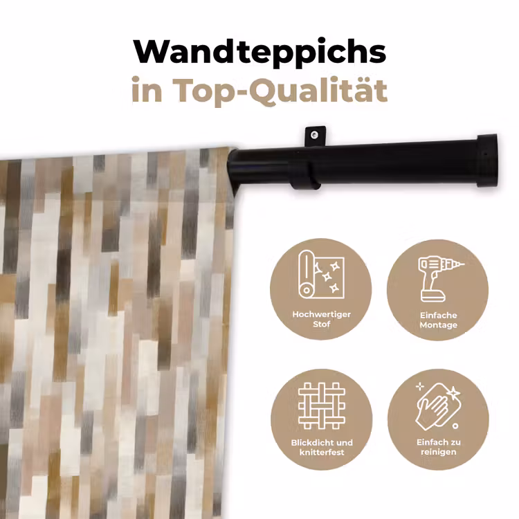 Abstract - Patroon - Kwaststreken Wandkleed katoen klein 269 -tsfeer2_DE