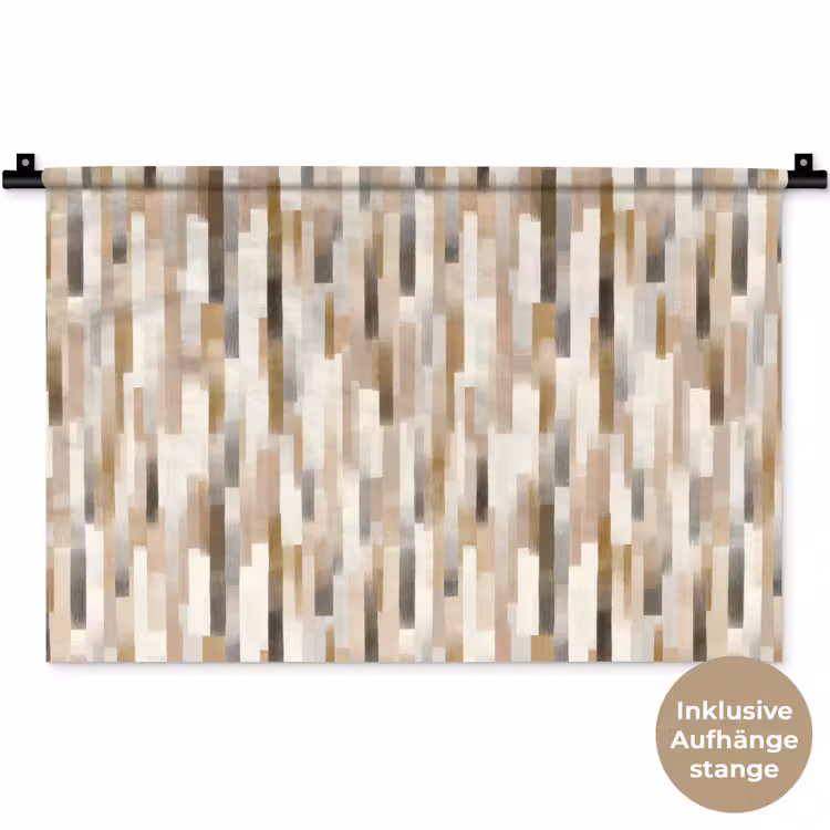 Abstract - Patroon - Kwaststreken Wandkleed katoen klein 269 -t3d_DE