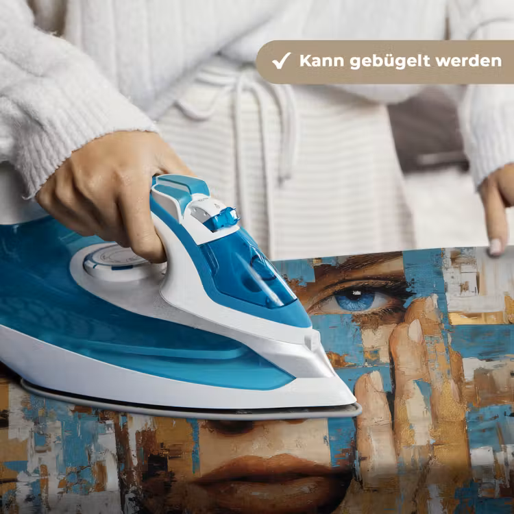 Abstract - Penseelstreken - Blauw - Gezicht Wandkleed katoen klein -tsfeer9_DE