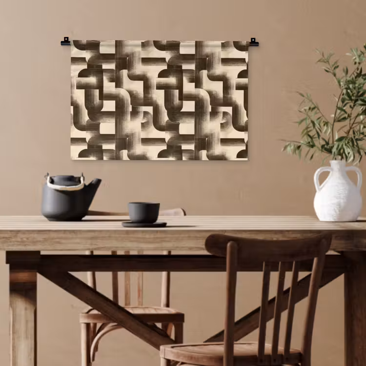 Abstract - Retro - Zwart Wandkleed katoen klein 269 -sfeer6