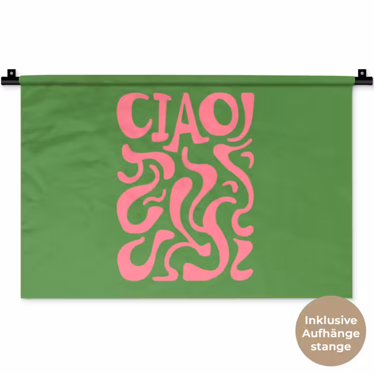 Abstract - Roze - Ciao - Vormen Wandkleed katoen klein -t3d_DE