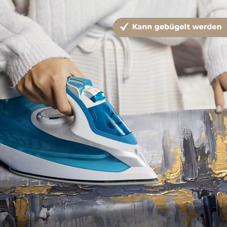 Abstract - Structuur - Goud - Grijs - Modern Wandkleed katoen klein -tsfeer9_DE