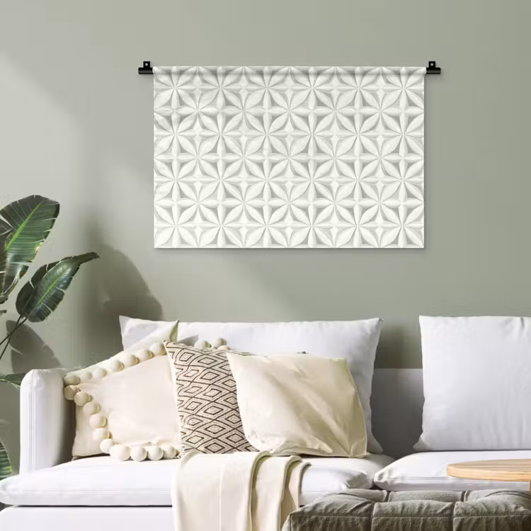 Abstract - Structuur - Grijs - Wit Wandkleed katoen klein 269 -sfeer7
