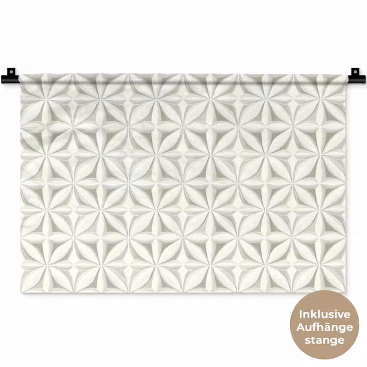 Abstract - Structuur - Grijs - Wit Wandkleed katoen klein 269 -t3d_DE