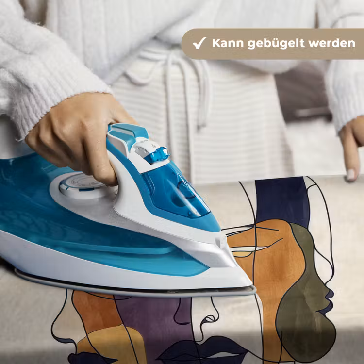 Abstract - Overlappende gezichten - Paars - Donkergroen Wandkleed katoen klein -tsfeer9_DE