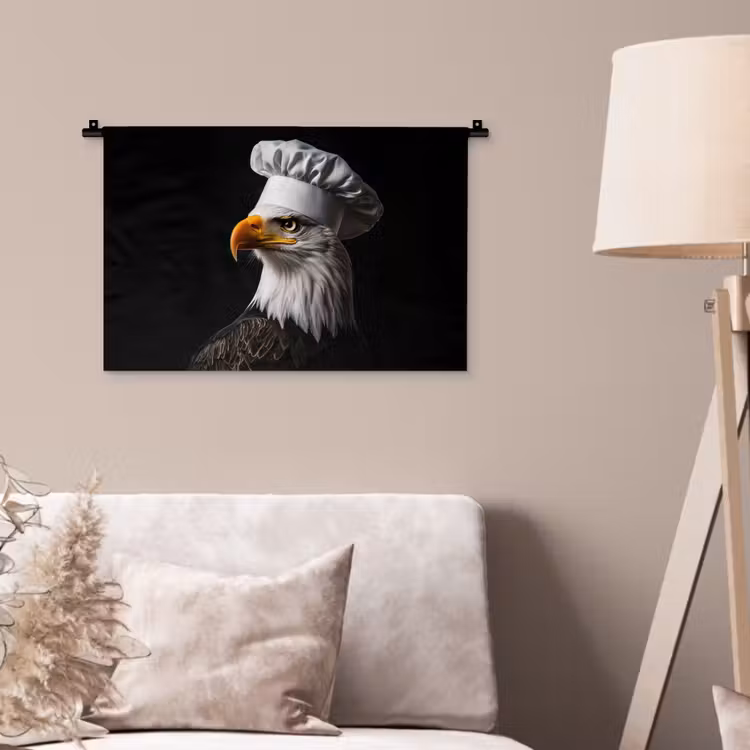 Arend -Amerika - Koksmuts - Vogel - Stoer Wandkleed katoen klein -sfeer4