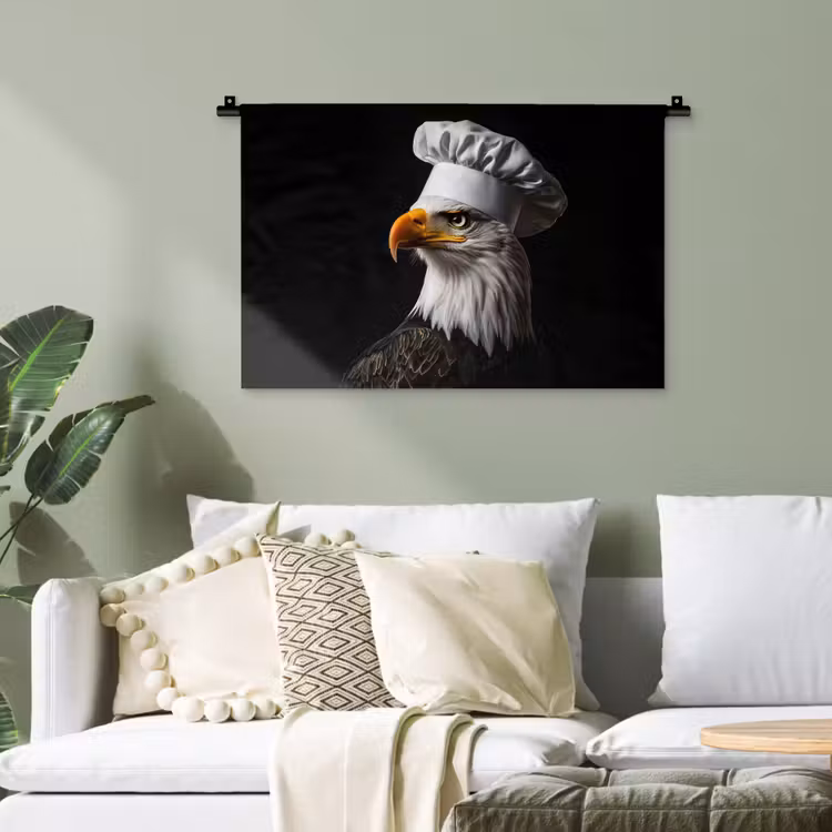 Arend -Amerika - Koksmuts - Vogel - Stoer Wandkleed katoen klein -sfeer7