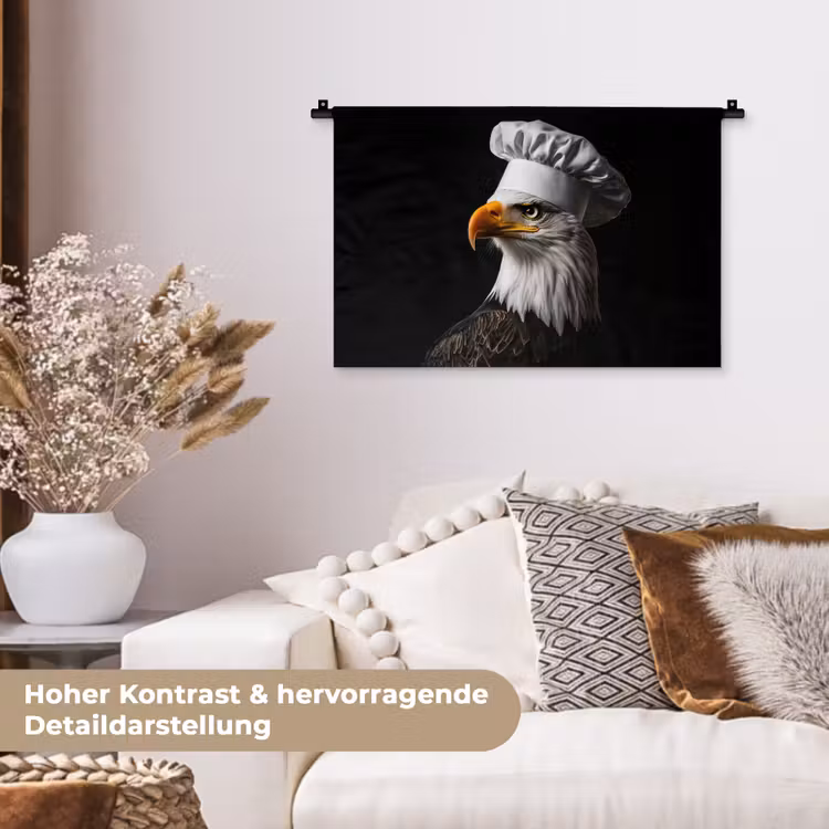 Arend -Amerika - Koksmuts - Vogel - Stoer Wandkleed katoen klein -tsfeer1_DE