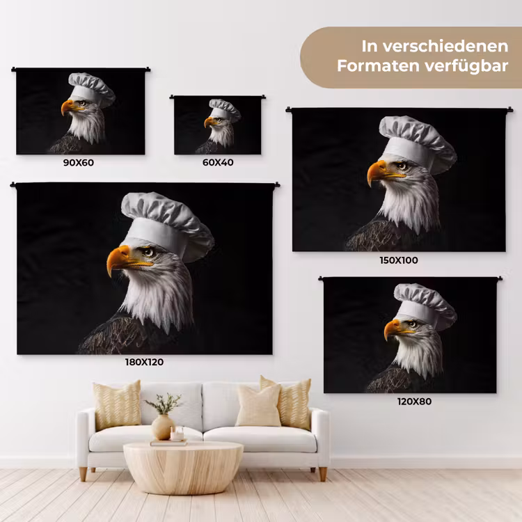 Arend -Amerika - Koksmuts - Vogel - Stoer Wandkleed katoen klein -tsfeer8_DE