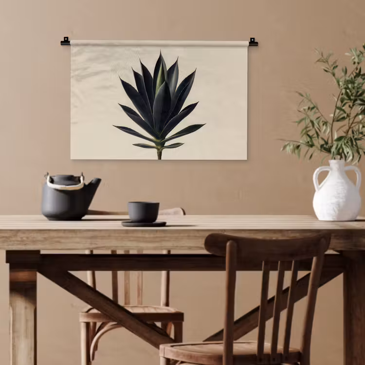 Agaveplant - Symmetrisch - Groen Wandkleed katoen klein -sfeer6