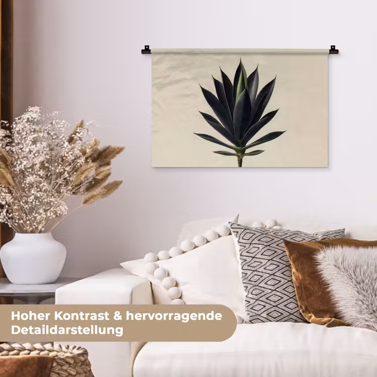 Agaveplant - Symmetrisch - Groen Wandkleed katoen klein -tsfeer1_DE