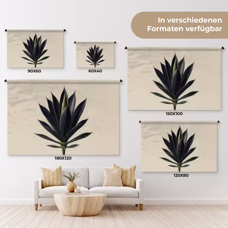 Agaveplant - Symmetrisch - Groen Wandkleed katoen klein -tsfeer8_DE