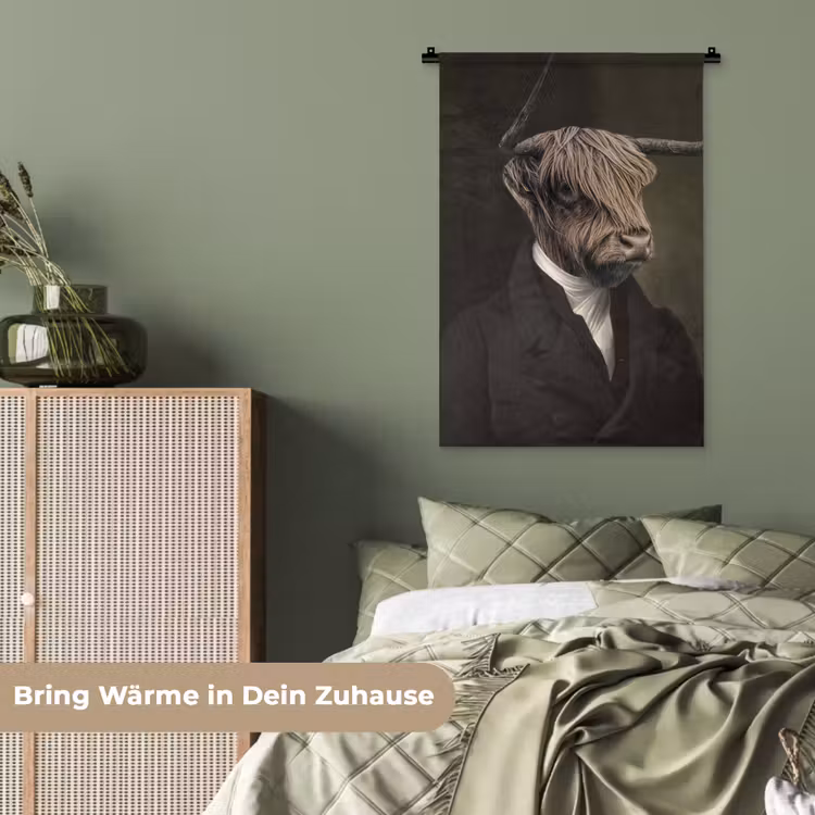 Oude Meesters - Schotse Hooglander - Dieren Wandkleed katoen klein -tsfeer3_DE