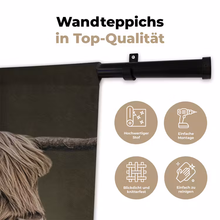 Oude Meesters - Schotse Hooglander - Dieren Wandkleed katoen klein -tsfeer2_DE