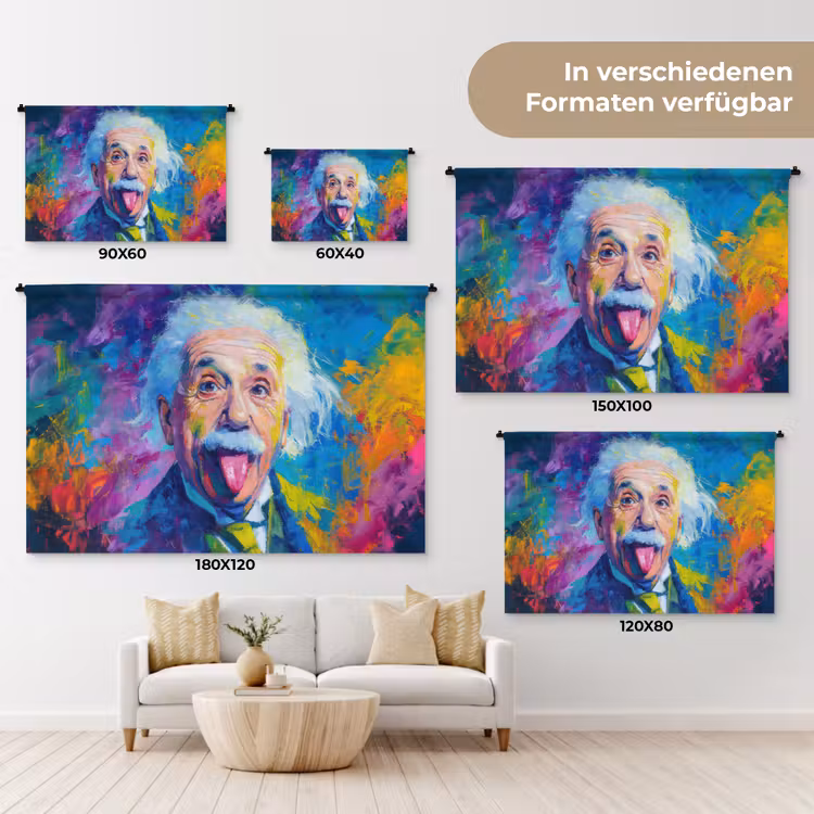 Oude man - Expressief - Kleurrijk Wandkleed katoen klein -tsfeer8_DE
