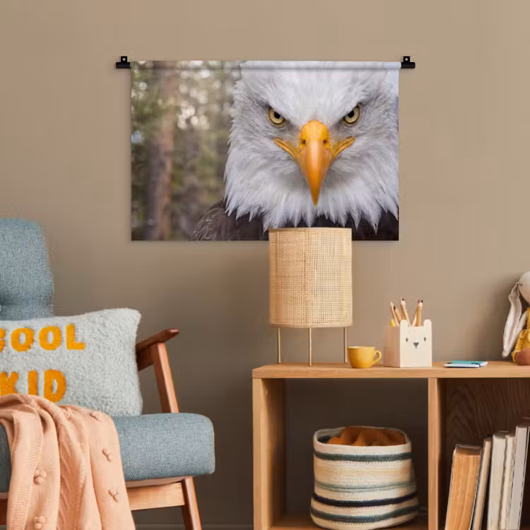 Amerikaans - Zeearend - Portret - Geel Wandkleed katoen klein -wsfeer4_kind