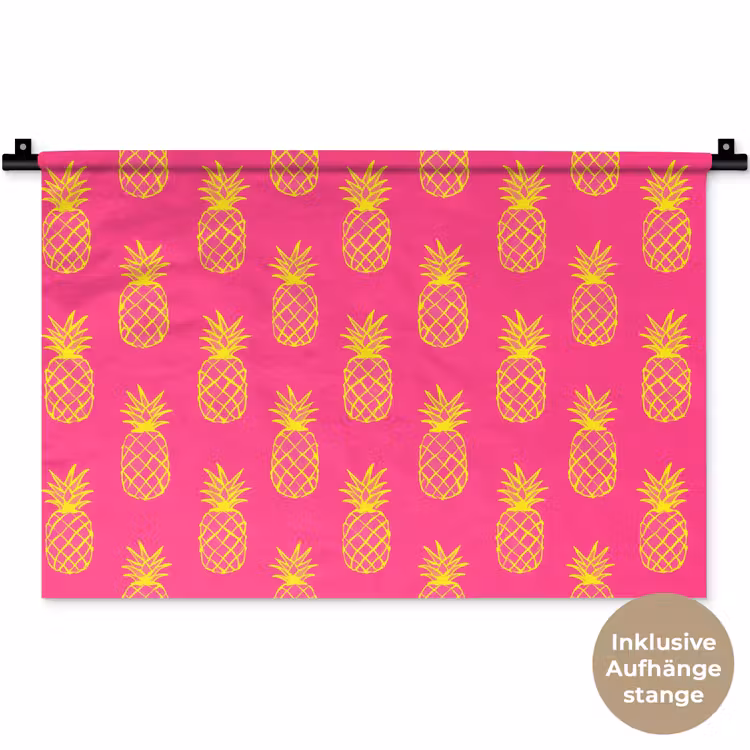 Ananas - Trendy - Roze Wandkleed katoen klein 269 -t3d_DE