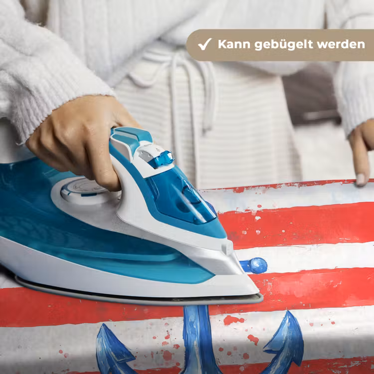 Anker - Verfspatten - Rood - Blauw Wandkleed katoen klein -tsfeer9_DE