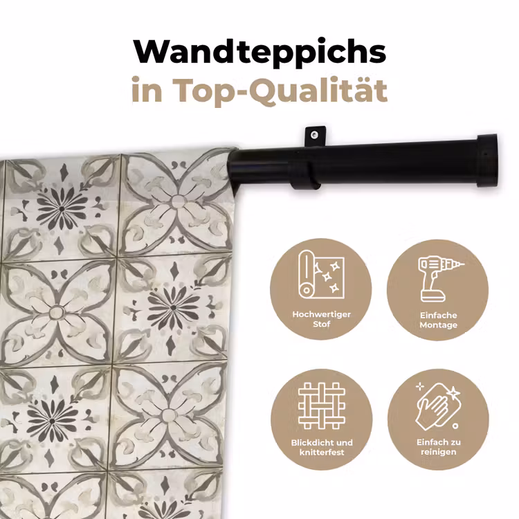 Antiek - Tegel - Beige Wandkleed katoen klein 269 -tsfeer2_DE