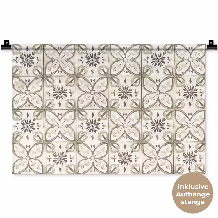 Antiek - Tegel - Beige Wandkleed katoen klein 269 -t3d_DE